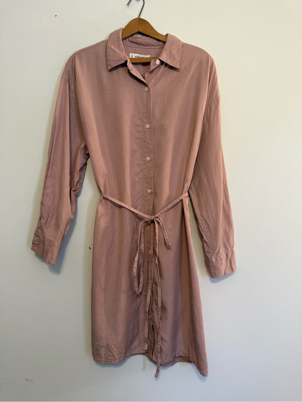 Everlane The Must-Have Shirtdress in Butterlite Dusty Rose Size M - Picture 2 of 7